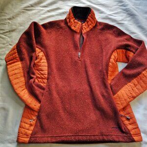 Patagonia Orange Quilted Pullover - Women’s M